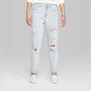 Wild Fable Highest Rise Distressed Mom Jeans Size 00